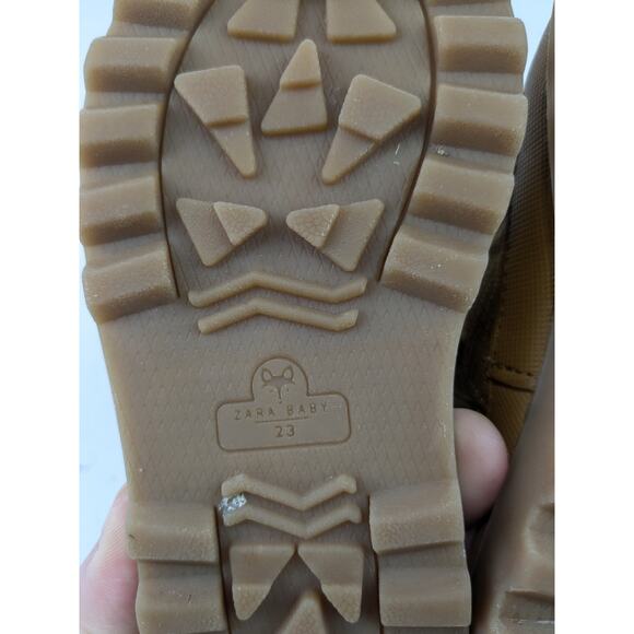 Zara Baby Mustard Zip Up Boots - Picture 8 of 8